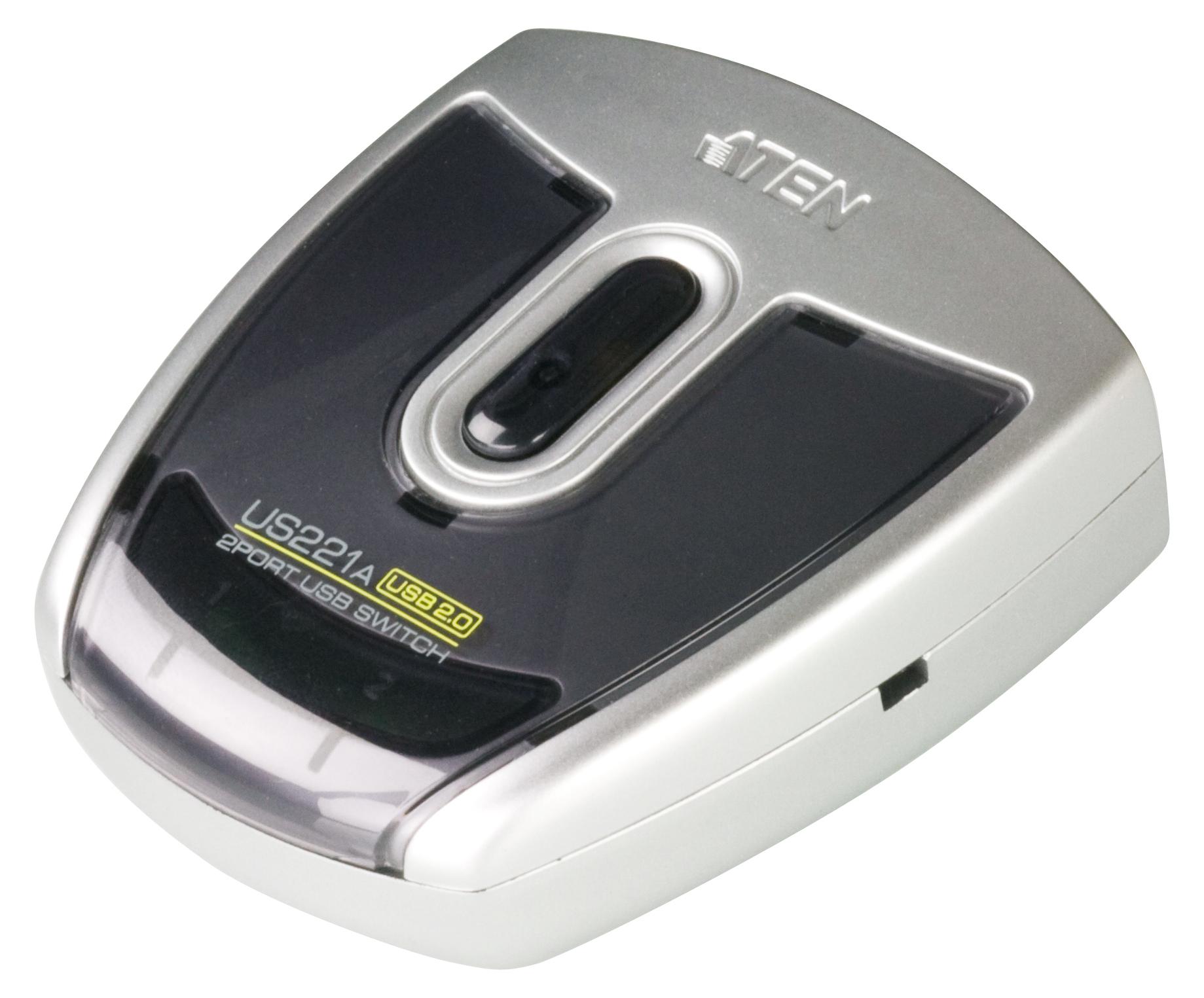 ATEN US221A USB 2.0-Peripheriegeräte-Switch mit 2 Ports