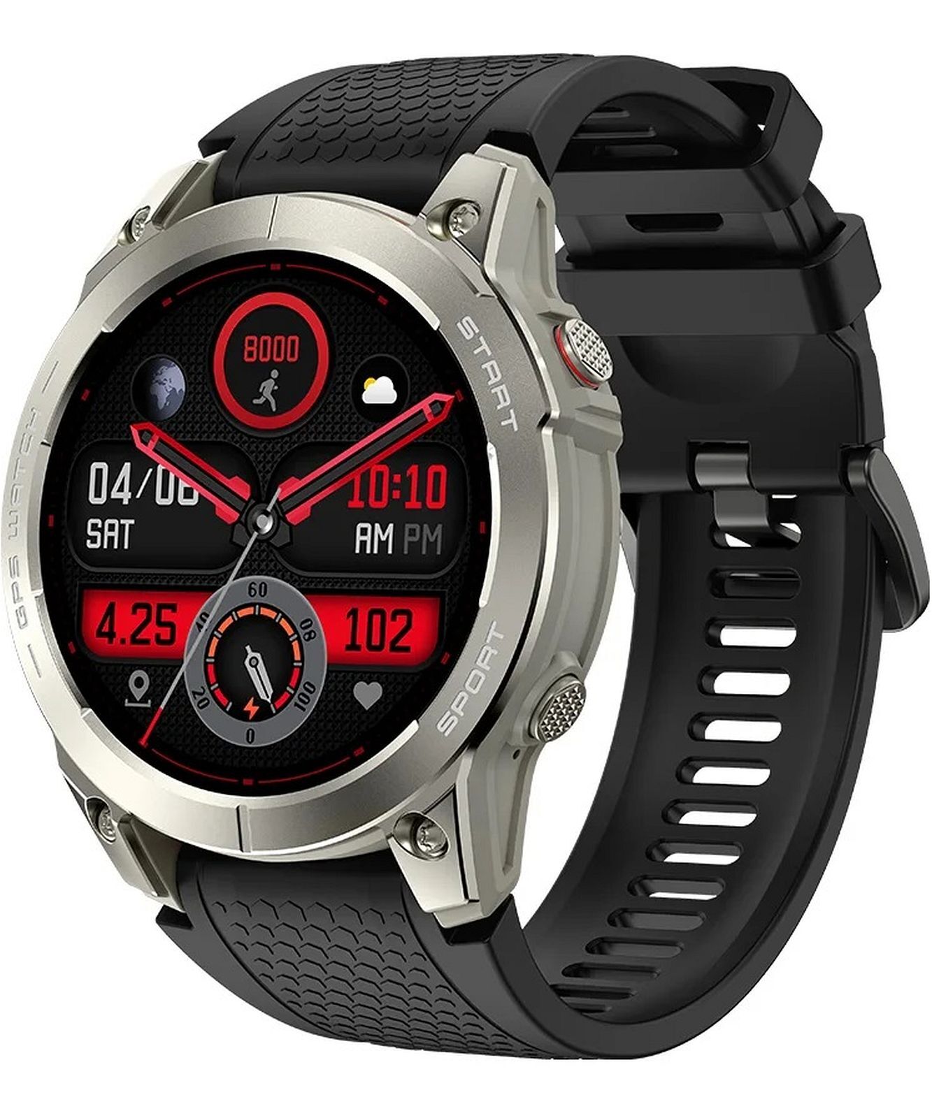 Manta Activ X GPS Smartwatch Silver SET