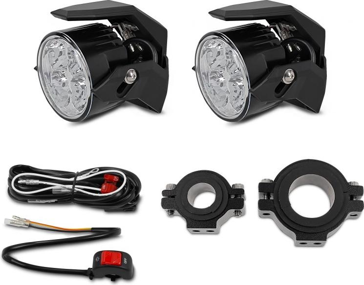 Lumitecs Motorrad Zusatzscheinwerfer ZS2 für LED E-Zulassung # 12V/24V inkl. Ka lumitecs-s2-0001
