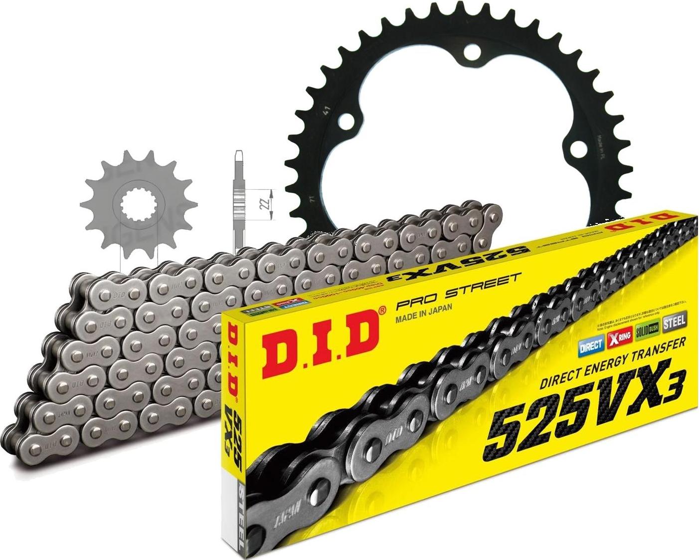 DID Kit Stahl MV AGUSTA Brutale 989 R 08-10/Brutale… 15-41-110 DID525VX3 Niet S107551052