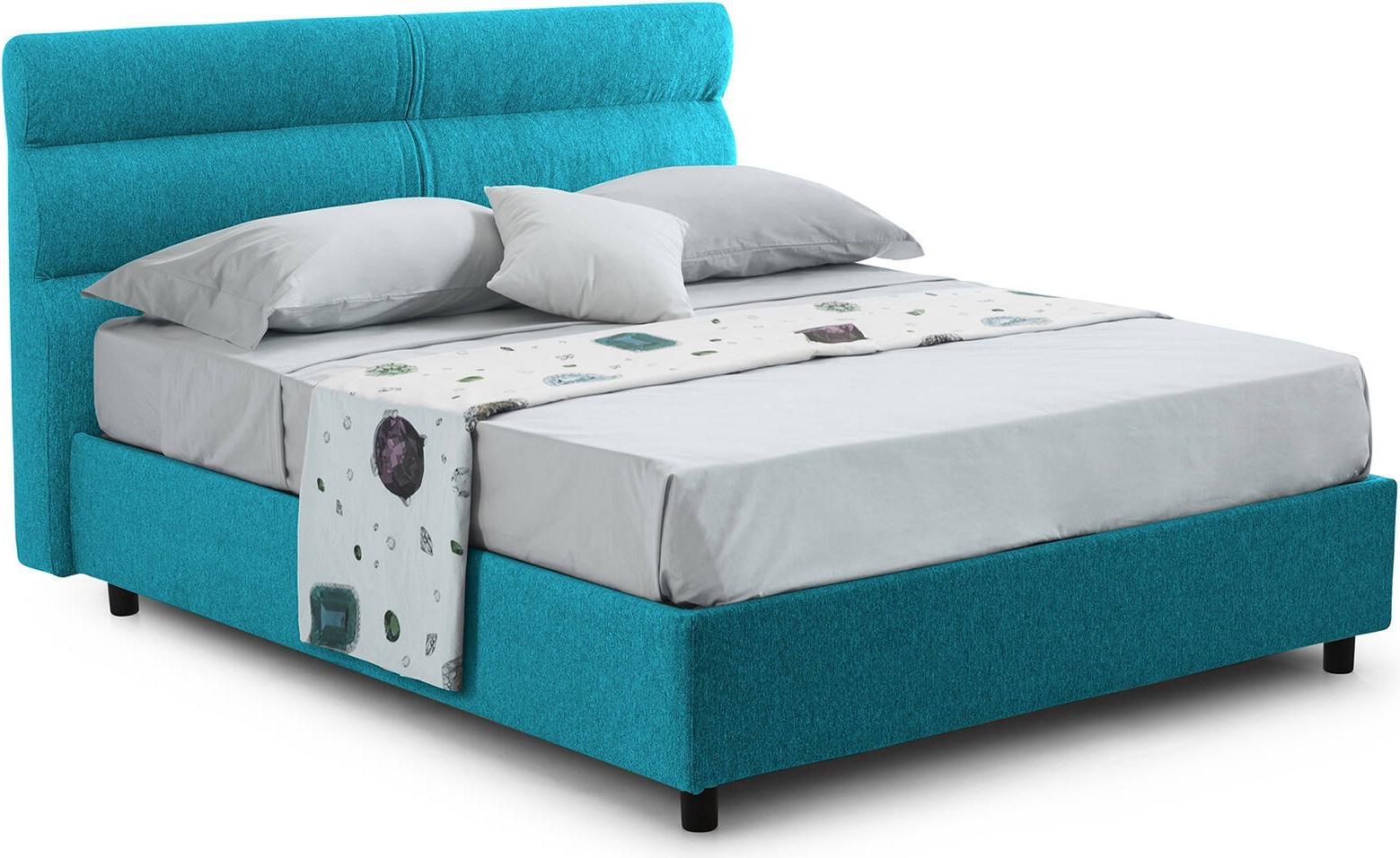 Dmora Briona - Halbtorbett, Blau, Abziehbar Italy