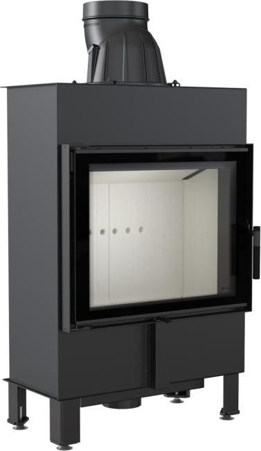 Inteligentný oceľový krb KRATKI LUCY SLIM 8 kW Ø 160 MSK SKLO