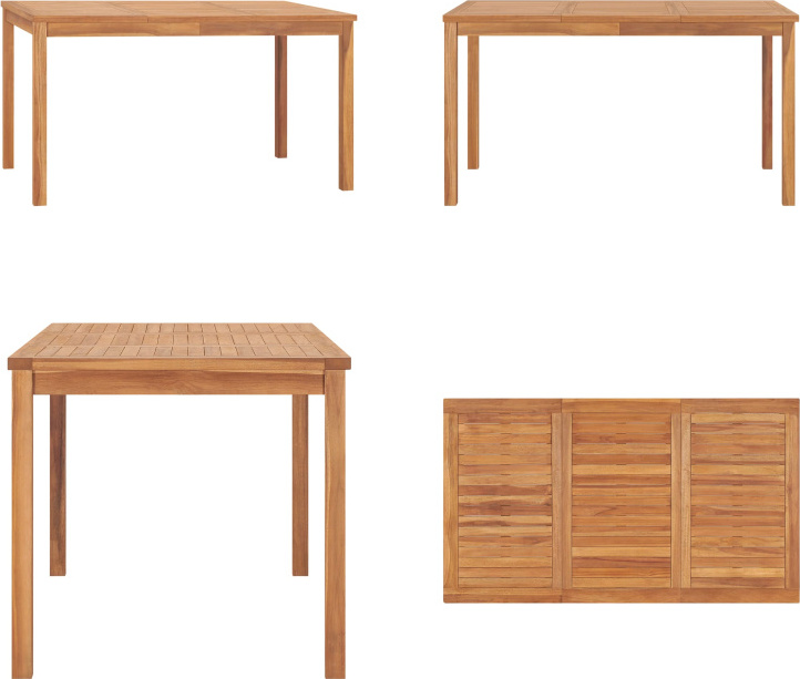vidaXL Garten Esstisch 140x80x77 cm Massivholz Teak - Esstisch - Esstische - Holztisch - Holztische