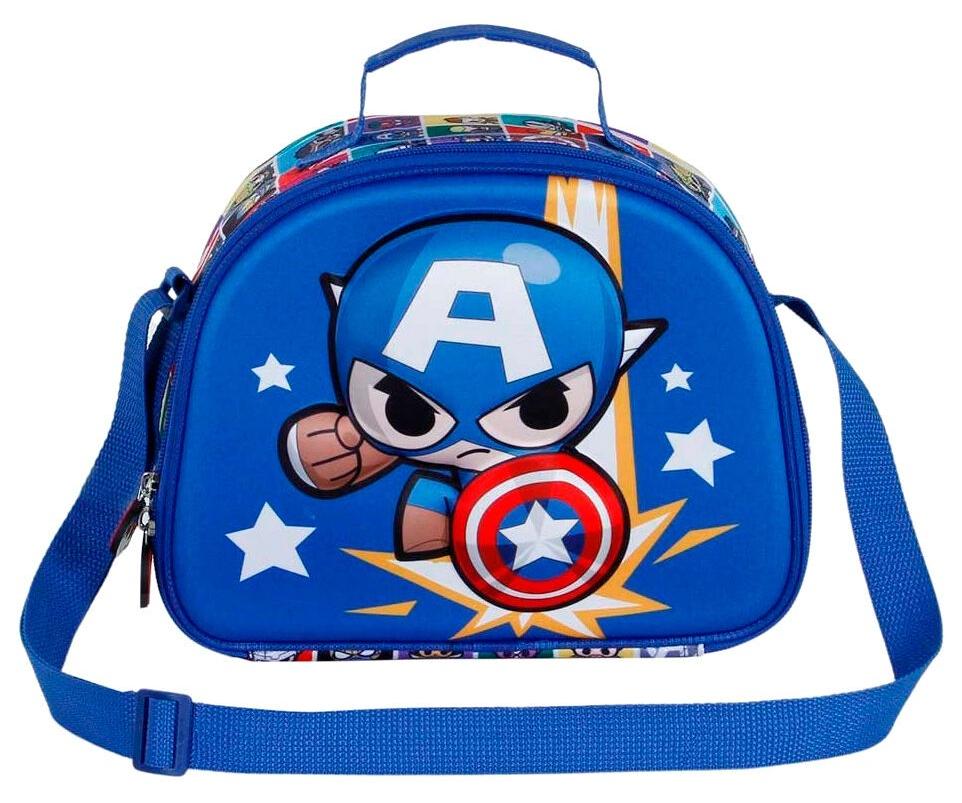 Marvel-3D-Lunchbag, 25,5 x 20 cm, Punch Blau