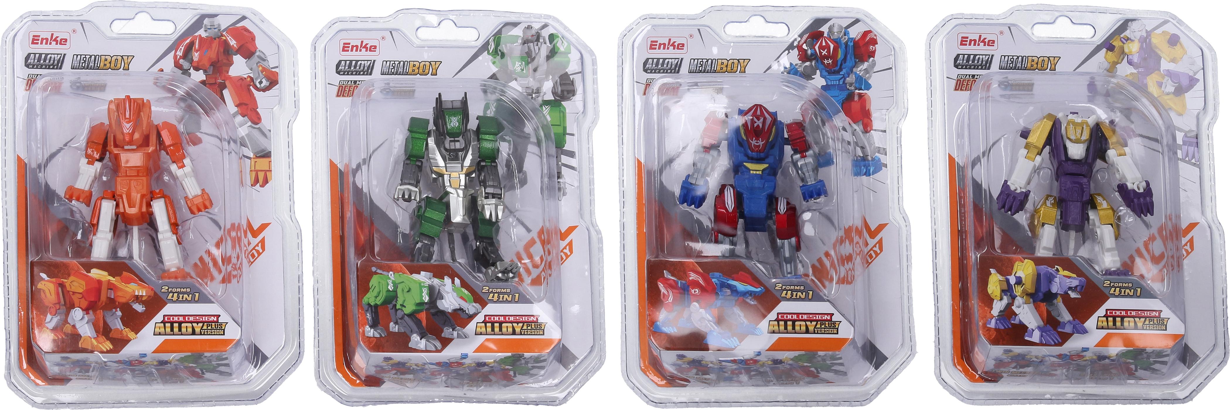 Wiky Roboter-Tier-Transformation aus Metall, 9 cm