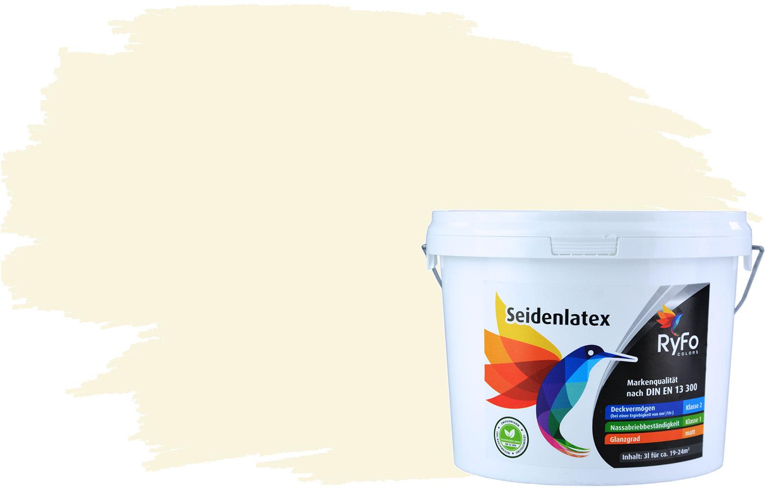 RyFo Colors Seidenlatex Trend Gelbtöne Hauch von Gelb 3l - bunte Innenfarbe, weitere Gelb Farbtöne und Größen erhältlich 0080GE-026-003