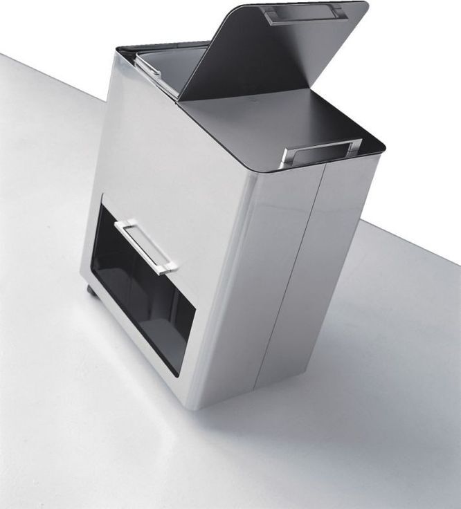 Graepel High Tech italienischer Mülleimer Differenziata New aus Edelstahl GH001007