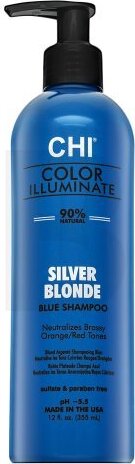 CHI Color Illuminate Silver Blonde Blue Shampoo tónovaný šampón pre platinové blond a šedivé vlasy 355 ml