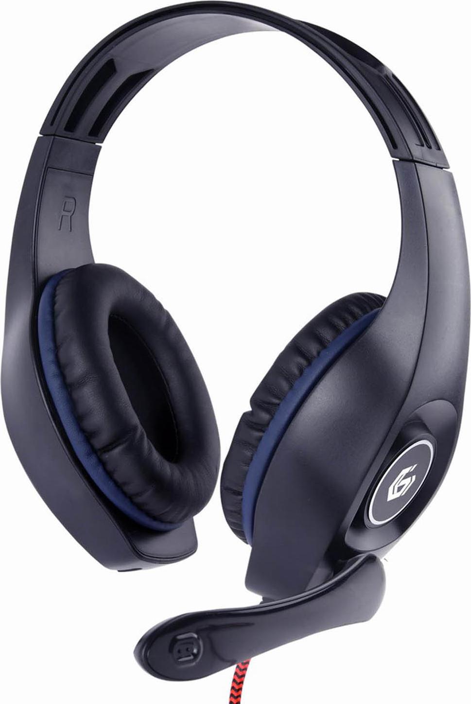 Gembird GMB Gaming Headset blau-schwarz mit Lautstärkeregelung, 3,5 mm Klinke GHS-05-B