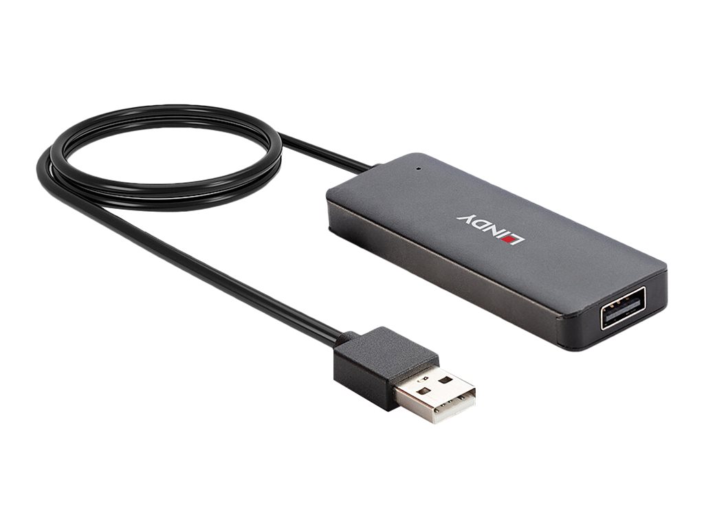 LINDY USB 2.0 Hub 4 Port ohne Netzteil