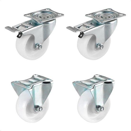 OEM Rollgelenkset für Profis - Durchmesser Ø 75 mm - schraubbare Platte ca. 60 x 42 cm - Radgelenk - Kniegelenk mit Bremsen - Rollager - max. Belastbarkeit 60 kg/Rad - 04007505 2026