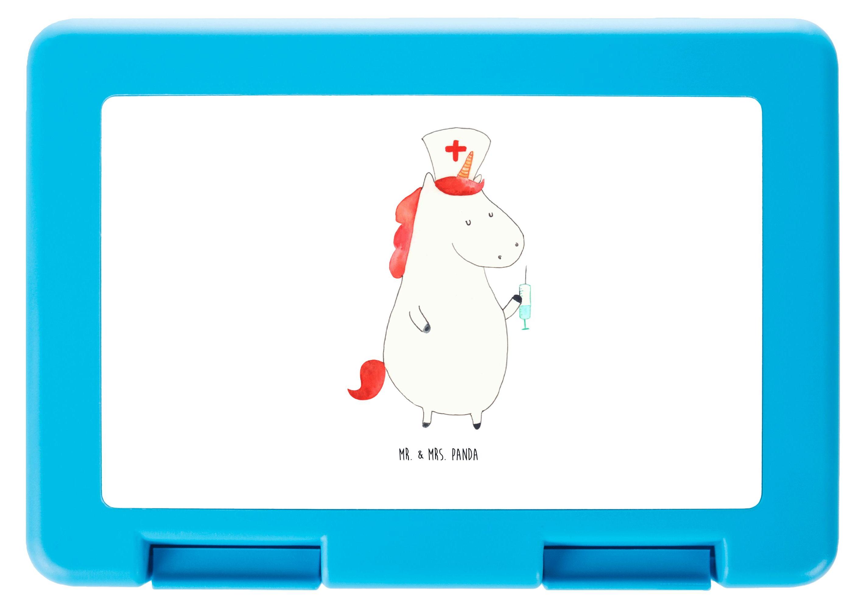 Mr. & Mrs. Panda Bentobox Einhorn Krankenschwester - Weiß - Geschenk, Krankenhaus, Deko, Bento Box, Vorratsbehälter, Krankenpfleger, Snackbox, Krankenpflegerin, Ärztin PD-1154216-STANDARD