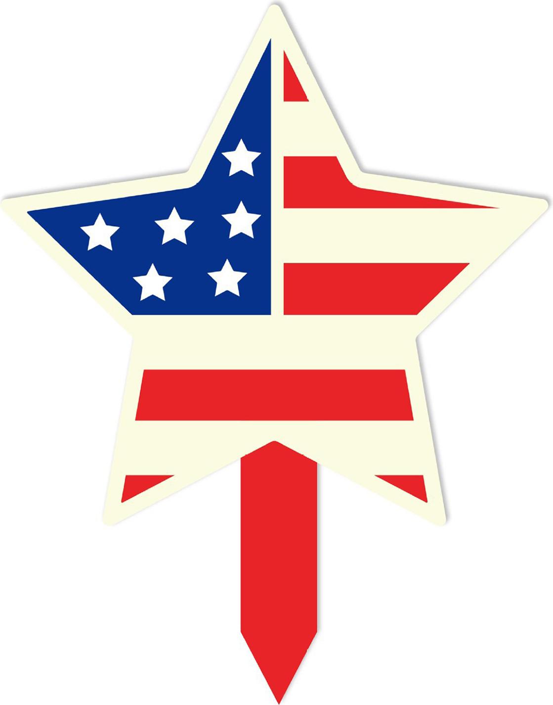 Hdvery Patriotischer Gartenstecker im amerikanischen Stil, Außenstecker, 4. Juli, Feiertagsdekor für Zuhause, Unabhängigkeitstag, Hof, Rasendekoration 4433603@Hdvery