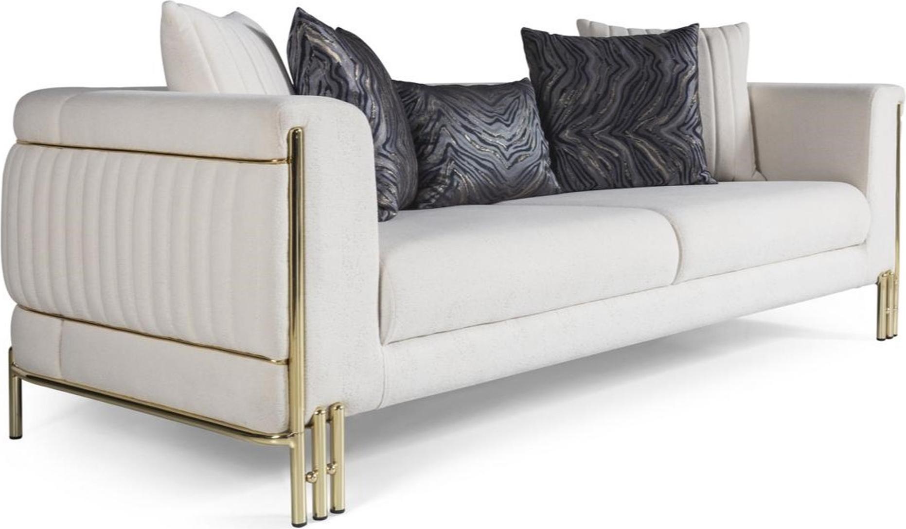 AEA Polstersofa Dreisitzer Lounge 3er-Sofa Dreisitzcouch Polstersofa 265cm Beige