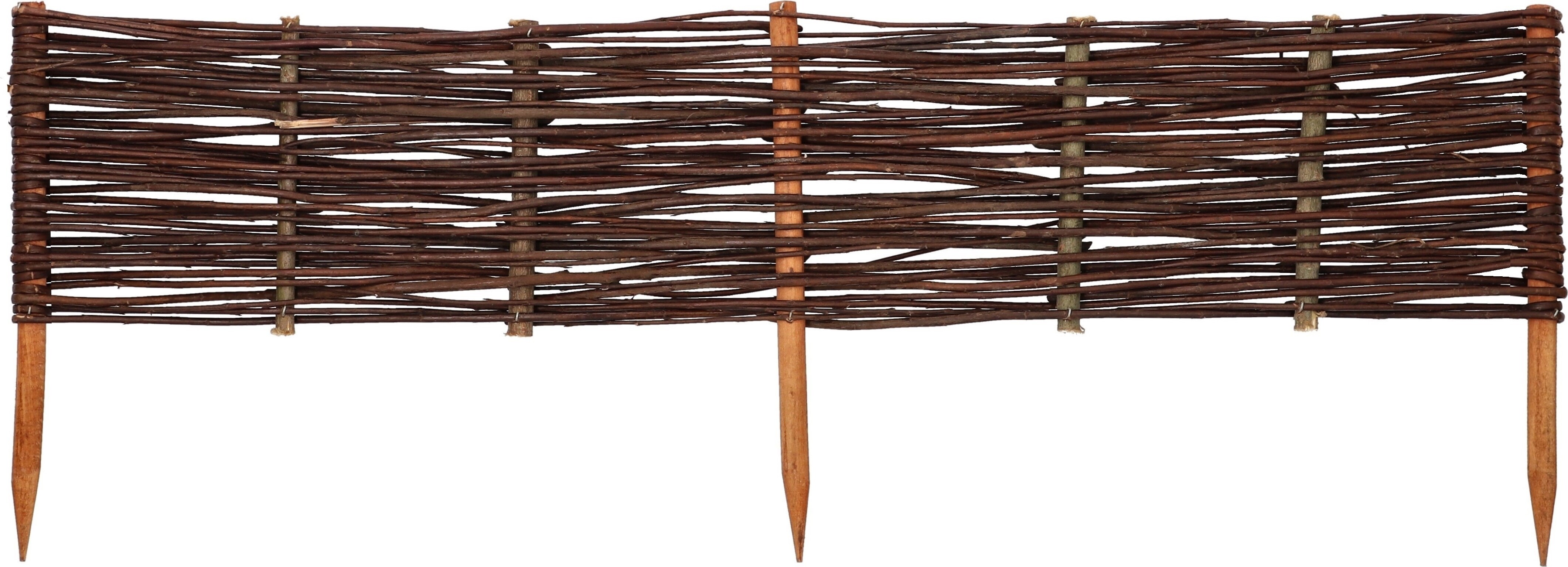 KOTARBAU Wilgenvlechtwerk Tuinafrastering - 100x20 Cm, 10 Stuks, Natuurlijke Rand Voor Bloemperken