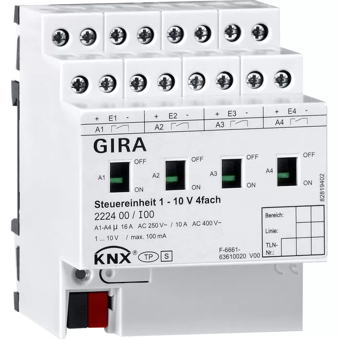 GIRA Steuereinheit 1-10V 4f Hand 222400 KNX