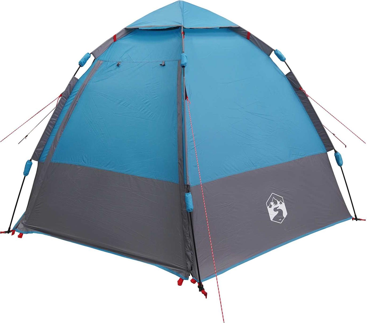 vidaXL Schnellmontagezelt mit Regenhaube für 4 Personen mit Dach Blau 42008397