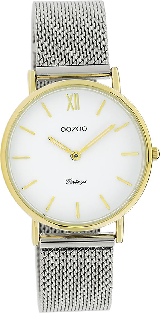 Oozoo Dámske náramkové hodinky Vintage Series analógové kovové strieborné D2UOC20121
