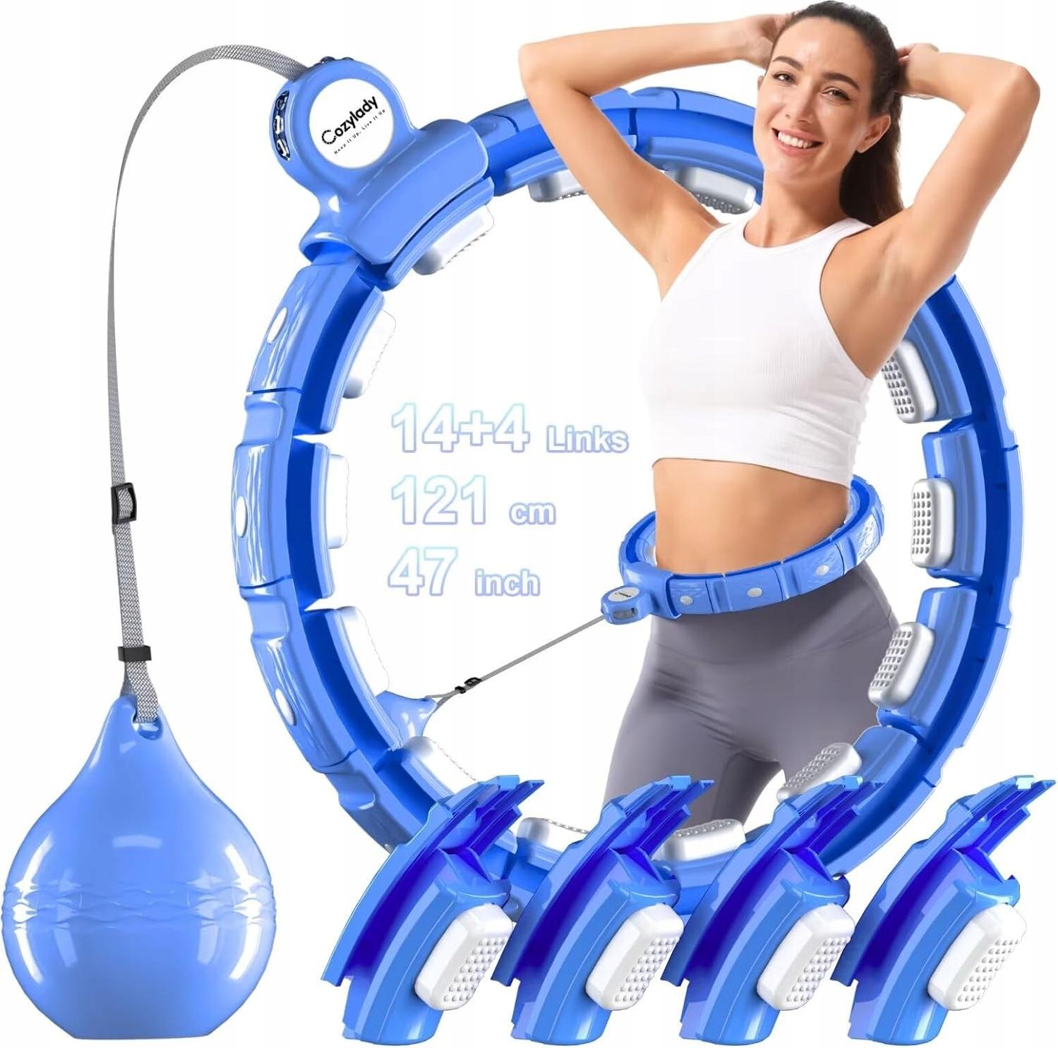 bellezze Cozylady Hula Hoop mit Gewicht - perfekt für Training und Gewichtsverlust, 126 cm