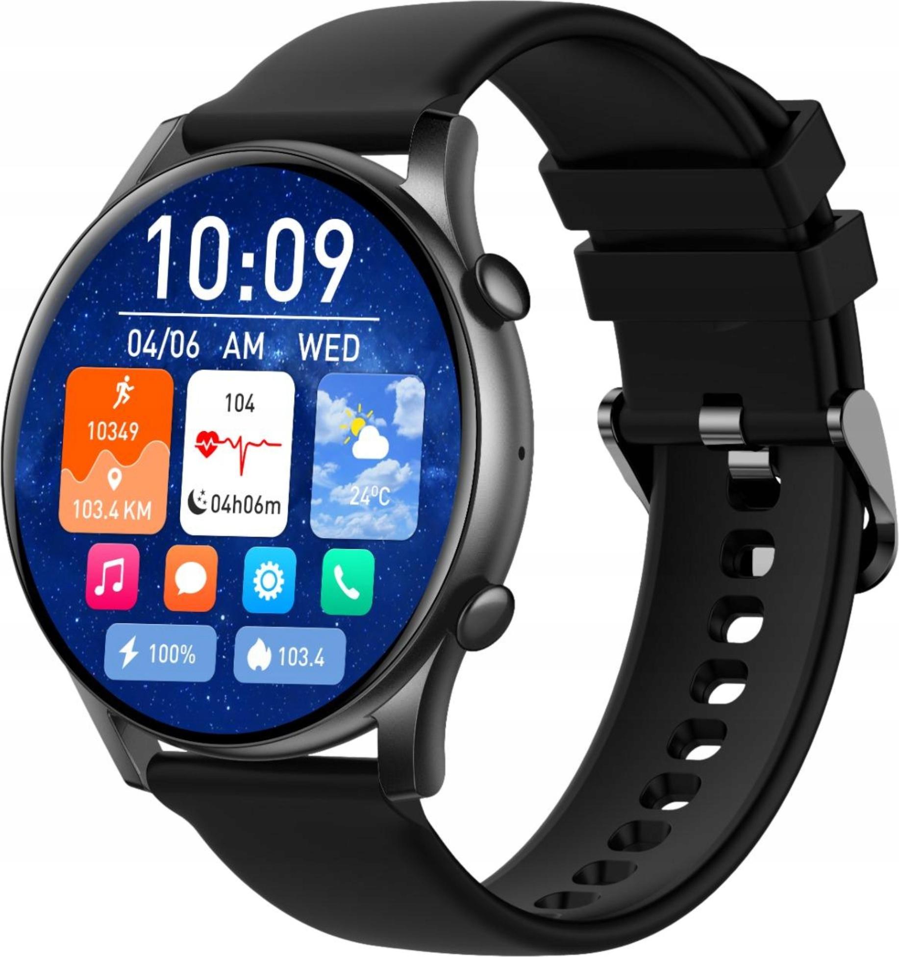 Smartwatch Dámske Hodinky Amoled L5Black Volania Menu Pl