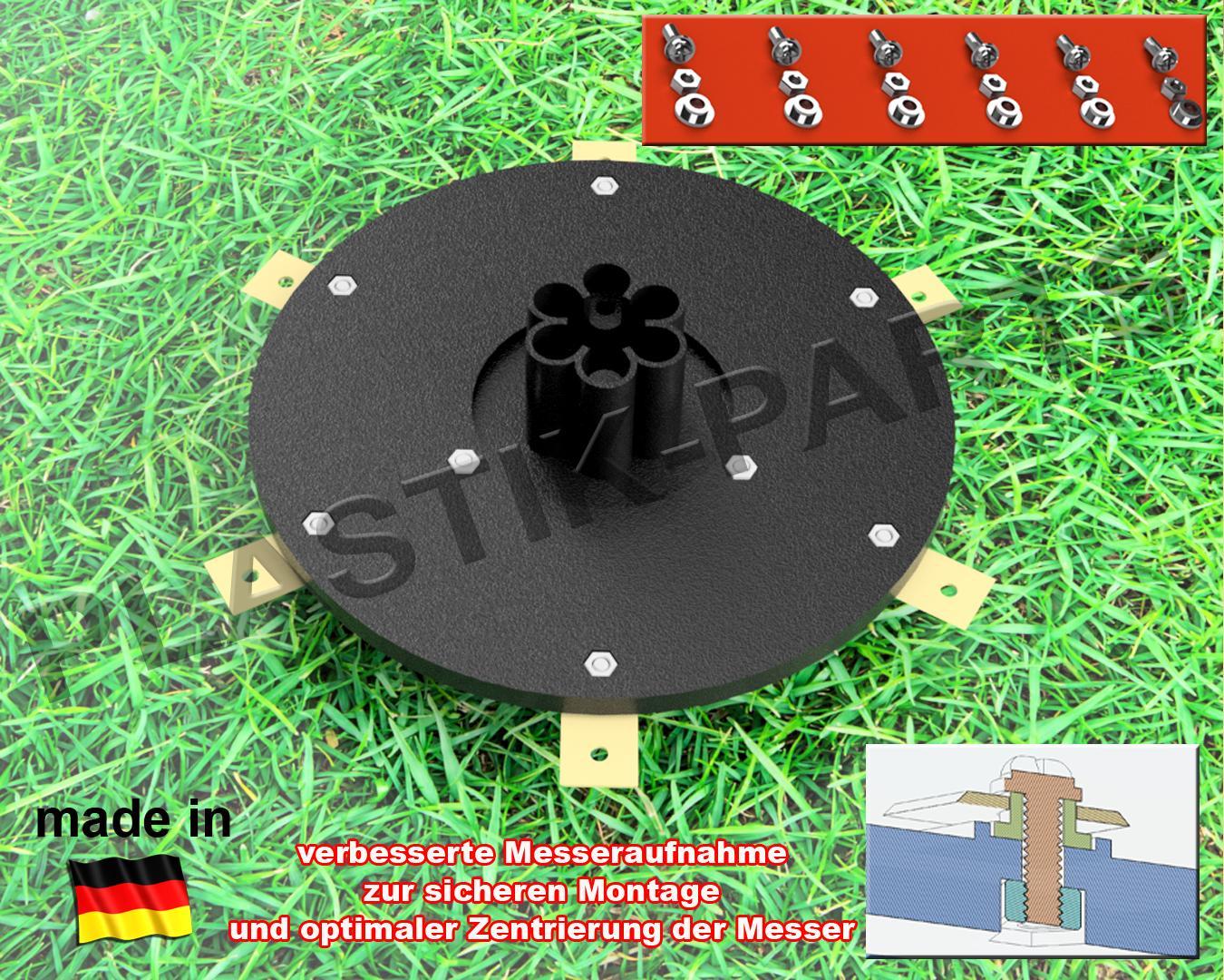 Plateau de réglage pour 6 lames de tondeuse robot, plateau tournant