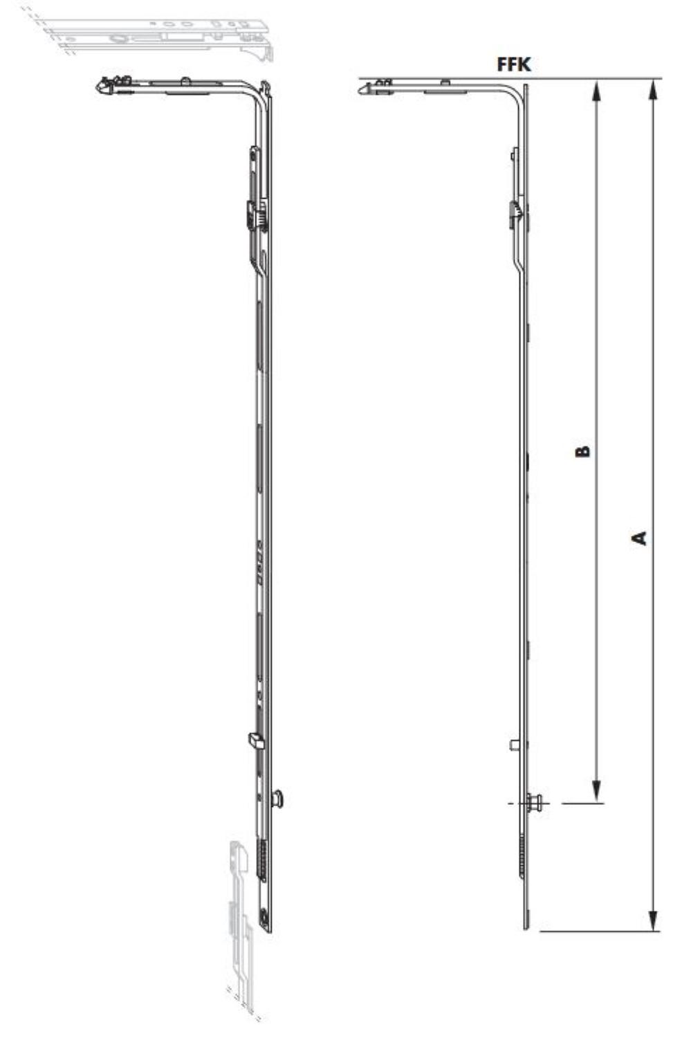Siegenia-Aubi Siegenia Eckumlenkung Umlenkung BS/K3 Gr.1+ TEUL2410-100045