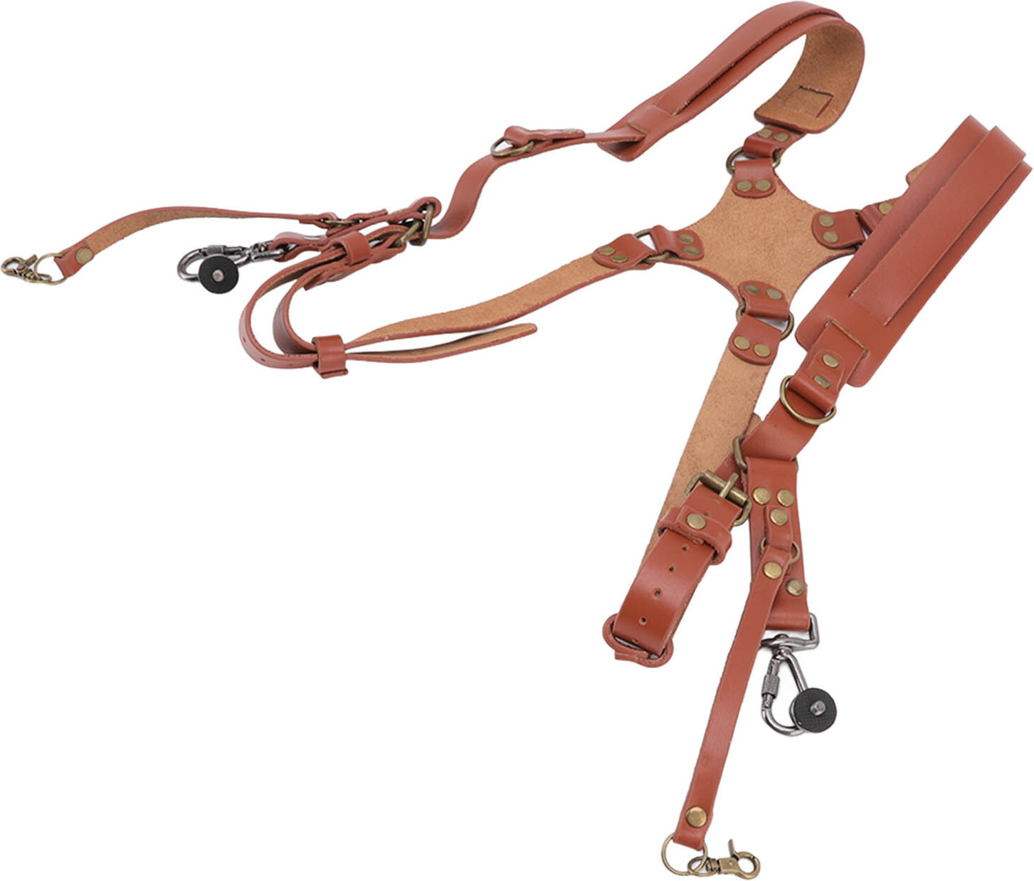 Cocosity Dual Shoulder Leather Harness,Kamera Leder Schultergurt,Kameragurt Zubehör für 2 Kameras,Leder Kameragurt,Brauner Leder Kameragurt,Kameragurt