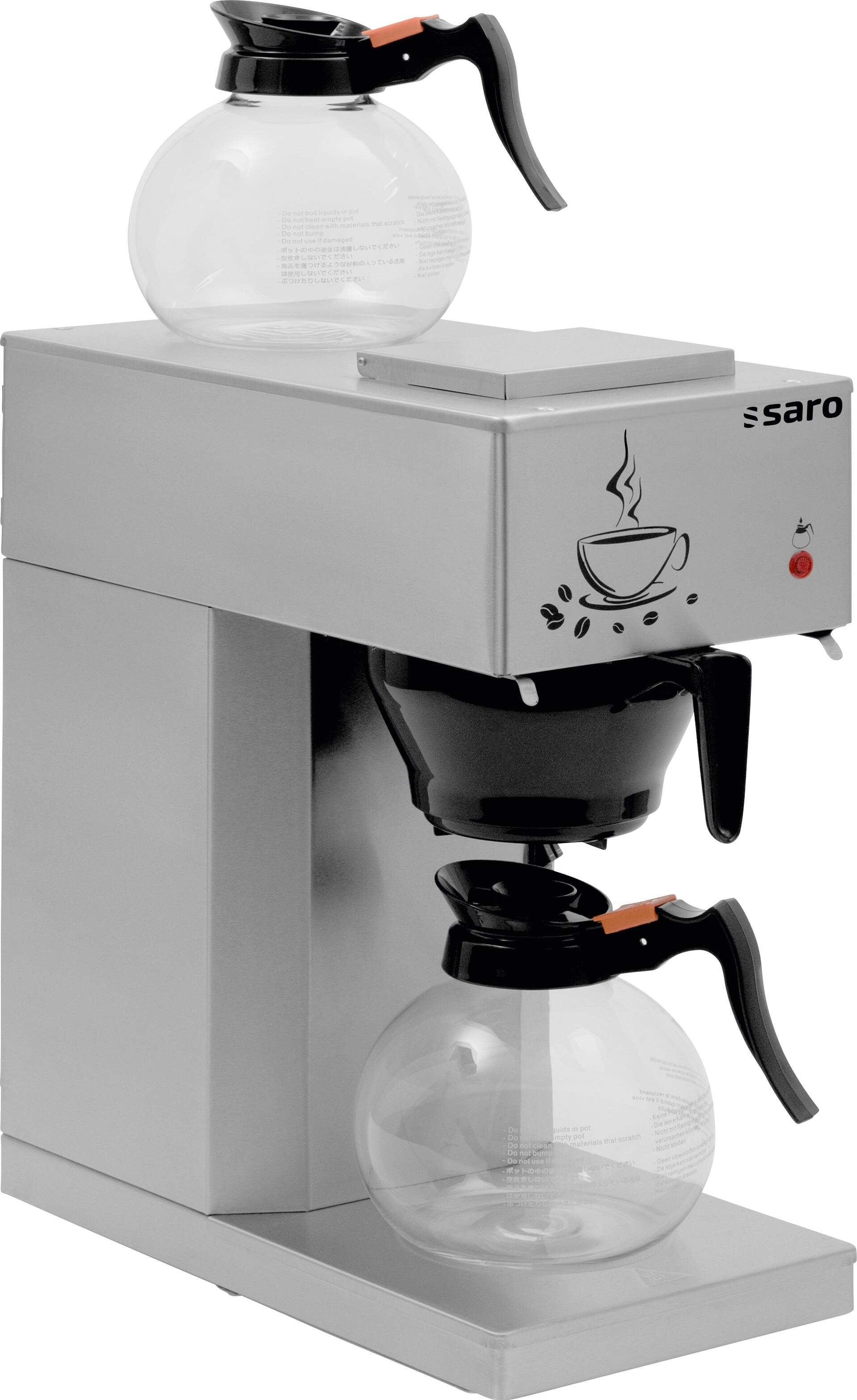 SARO Kaffeemaschine Modell ECO Kaffeemaschine, Edelstahl, Kaffee, Glaskanne NEW-3688