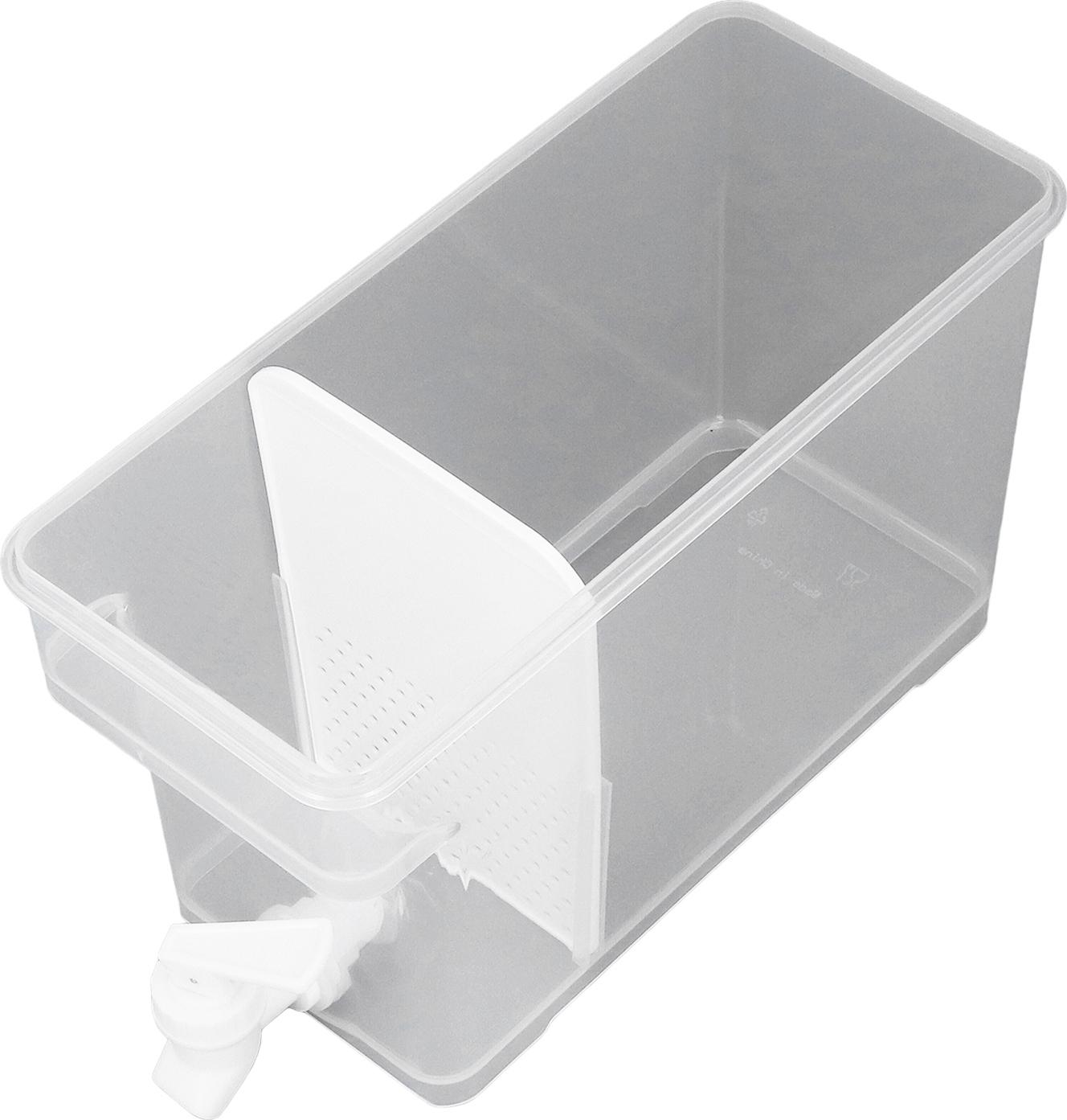 Gistuch 3,5-l-Getränkespender mit Zapfen-Gummiring, sicher, großes Fassungsvermögen, PP, Kaltwassergetränke, Grau