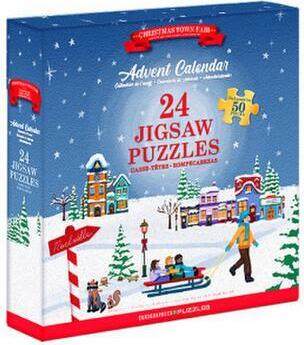EUROGRAPHICS Puzzle Adventný kalendár: Vianočný jarmok 24x50 dielikov