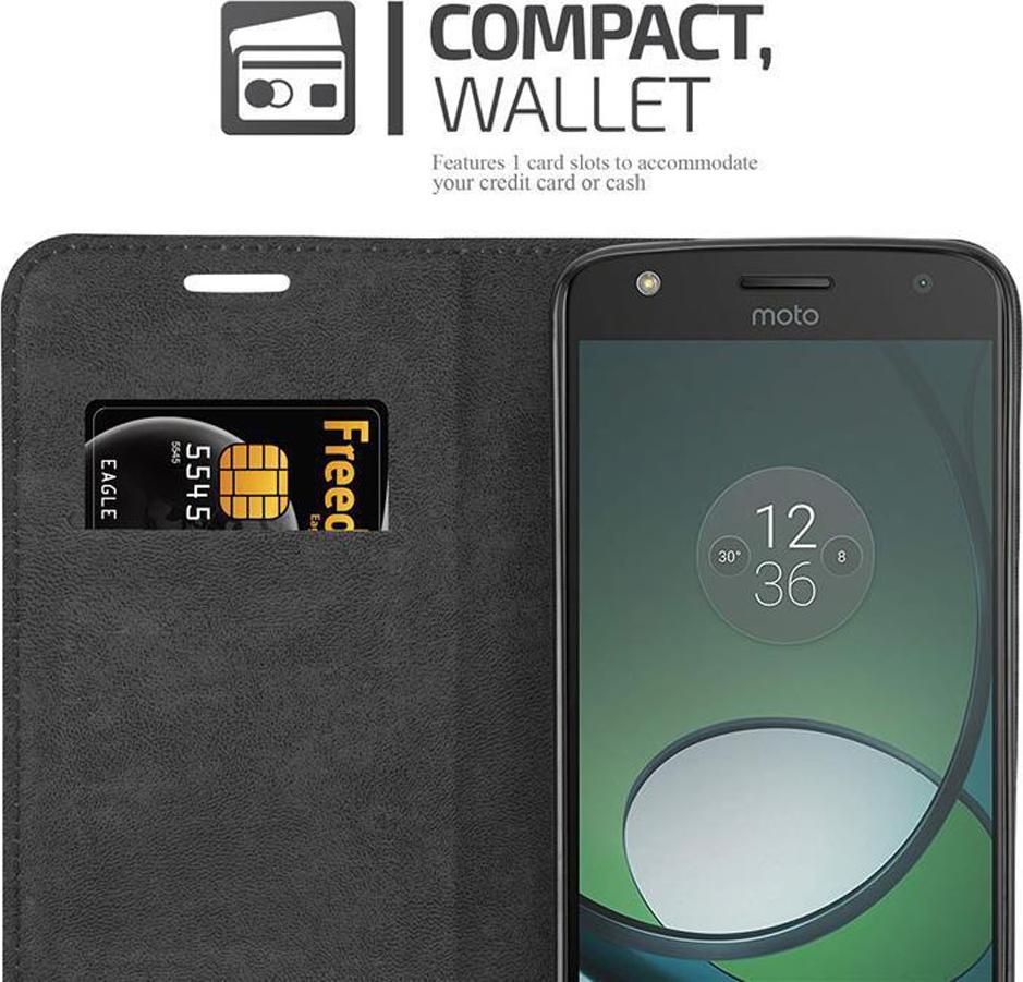 Custodia Cadorabo Flip In Similpelle Marrone Per Motorola Moto Z Play - Con Chiusura Magnetica