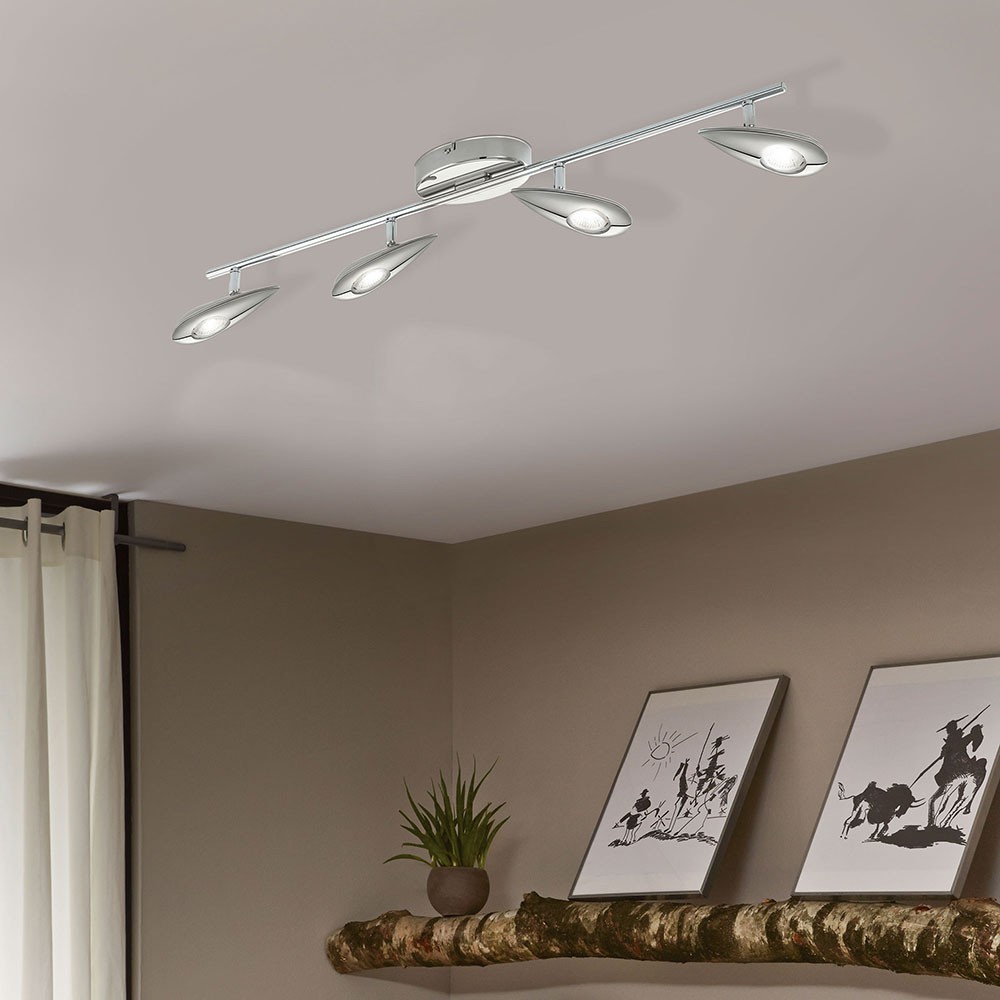 Eglo 95753 Pedregal LED Deckenlampe 4x3,3W Stahl Chrom