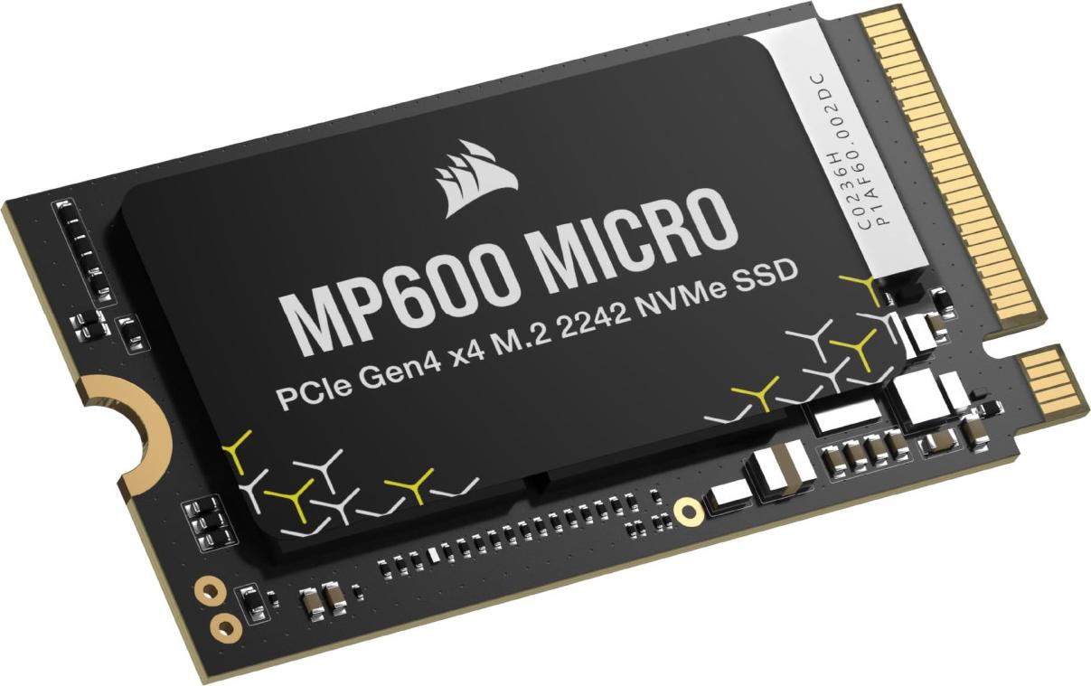 Corsair MP600 MICRO SSD M.2 NVMe PCIe 4.0 1TB 7000MB/s Schwarz Gaming & Laptop