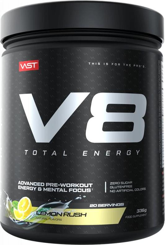 VAST V8 Total Energy (20 serv) Lemon Rush - Pre-Workout - Pre-Workout Booster VSS0004-01