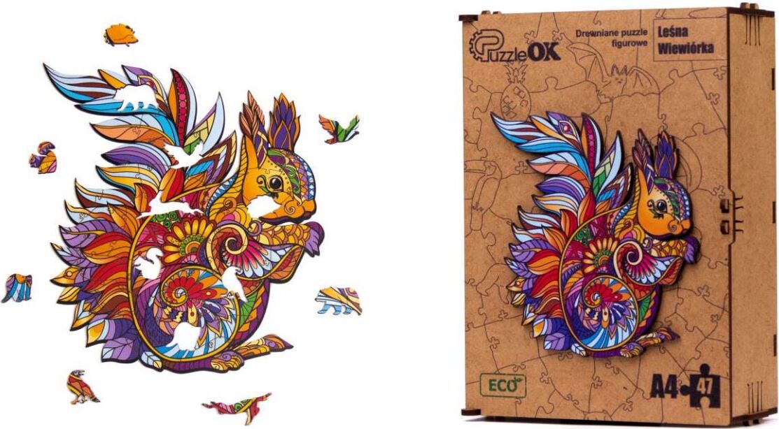 KaayeeWood 3D Holzpuzzle Erwachsene - Höhlen-Eichhörnchen Puzzle 300 Teile