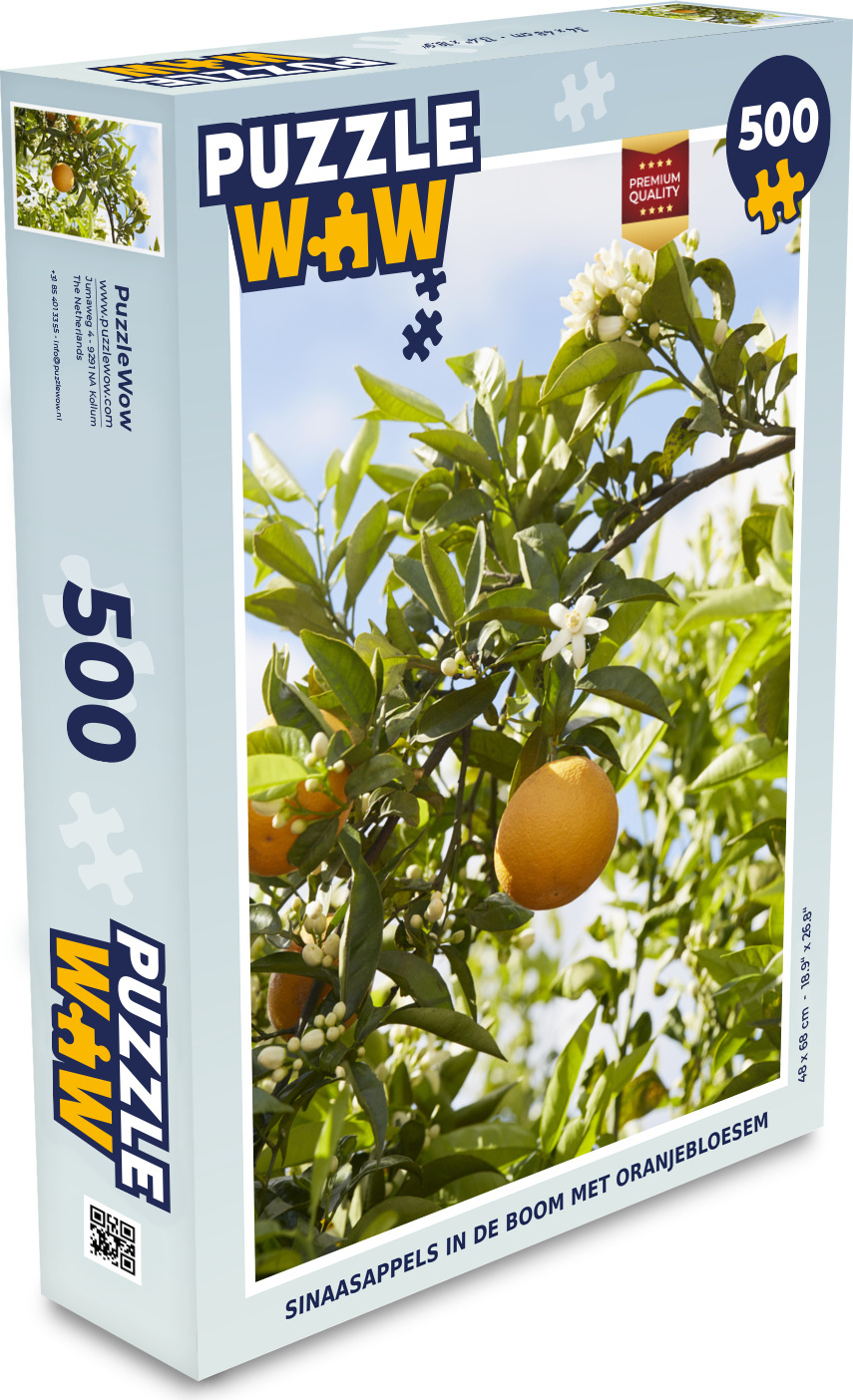 MuchoWow® Puzzle 500 Teile Orangen im Baum mit Orangenblüte - Denken - Spiel - Toy 137|51130480