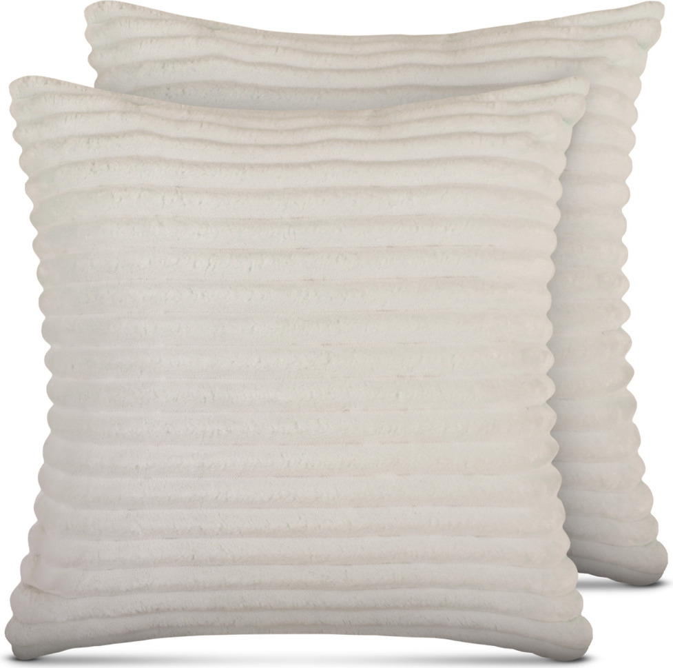 Set 2 Cuscini Divano 45x45 Cm In Puro Cotone | Morbidi E Lavabili | Colore Unico