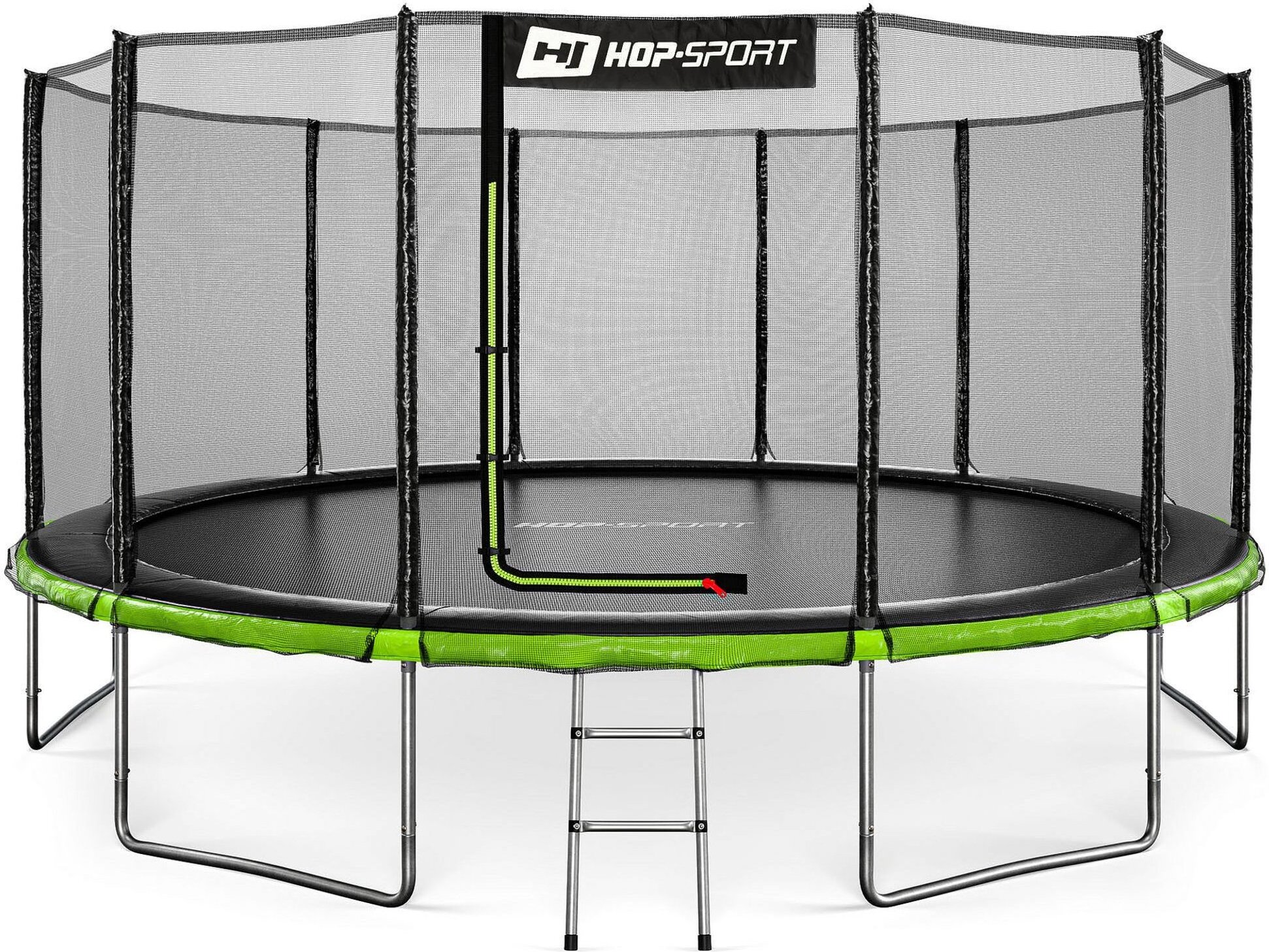 Hop-sport Trampolína 16ft (488 cm) | Moderná trampolína pre deti a dospelých | Čierno/zelená + ochranná