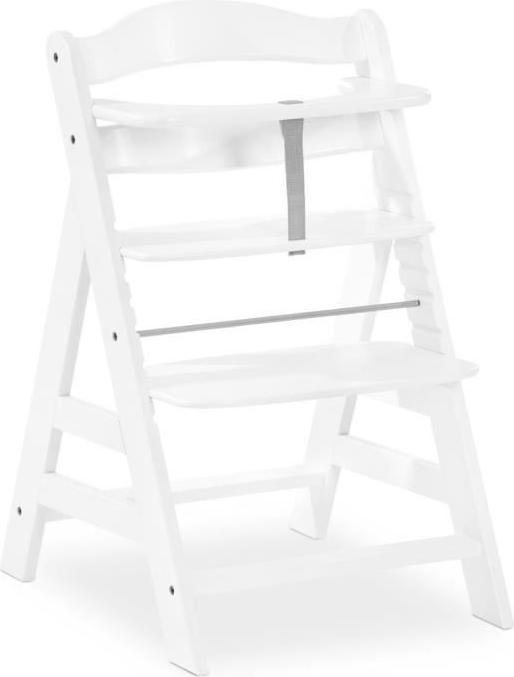 Hochstuhl Hauck Alpha+ Evolutiv, 6 Monate bis 90 kg,Holz, 5-Punkt-Gurt, Weiß HAU4007923661161
