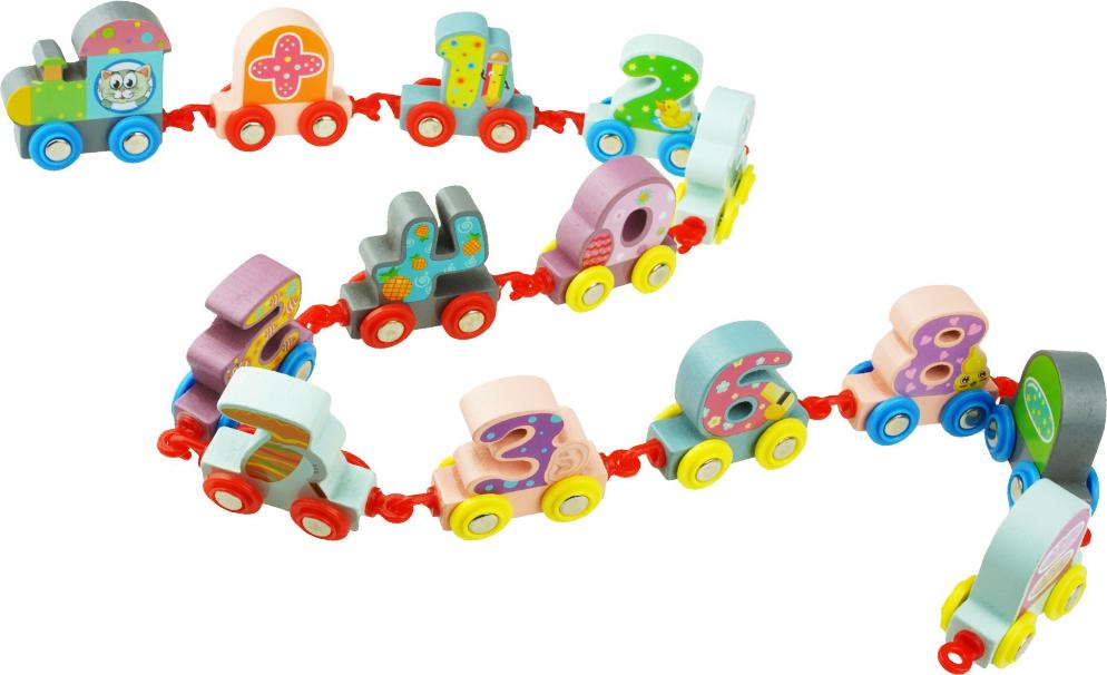 KinderSafe Holzeisenbahn mit Zahlenblöcken, Zug