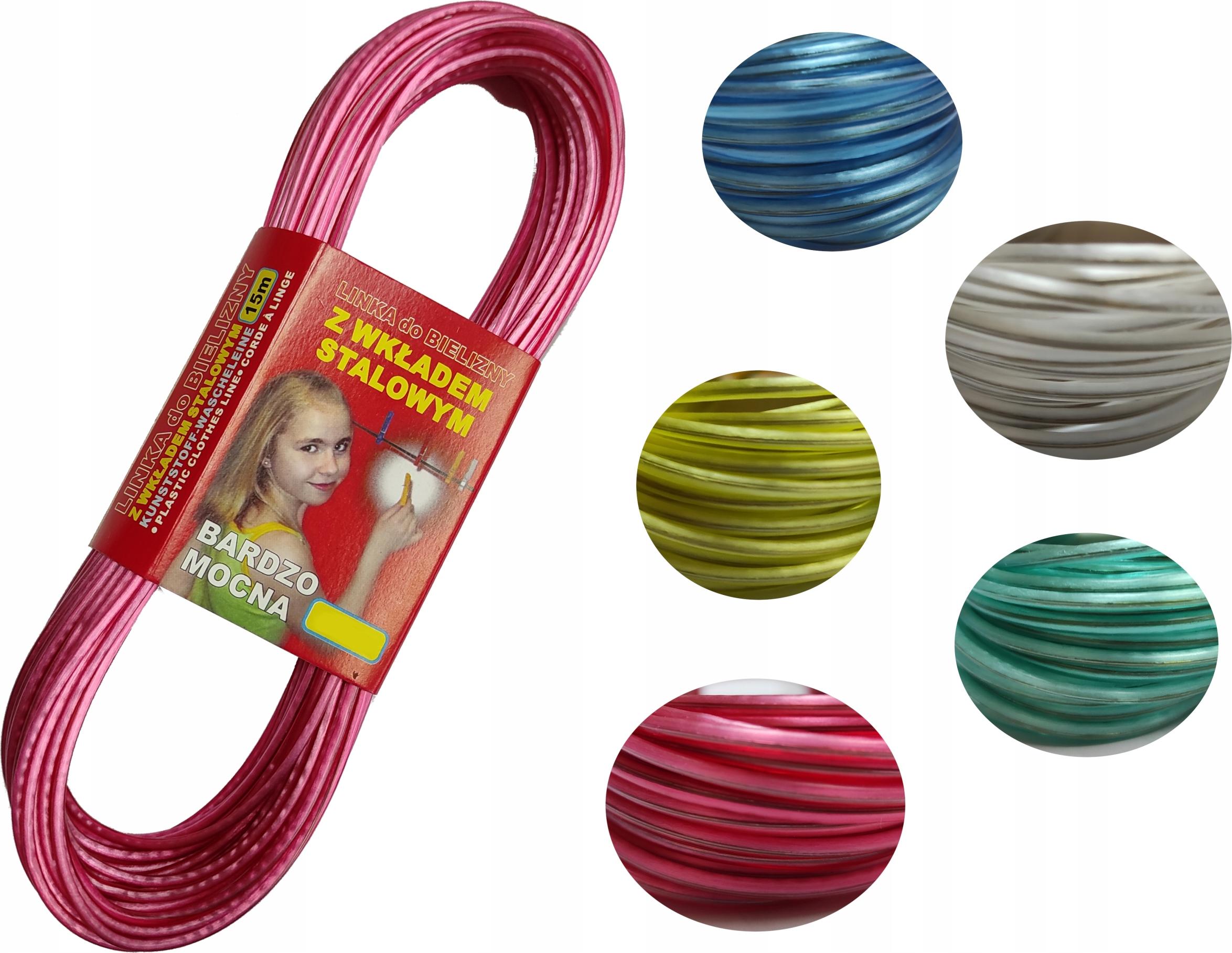 MEDFAR Sehr starke Wäscheleine aus Stahl, 20 m