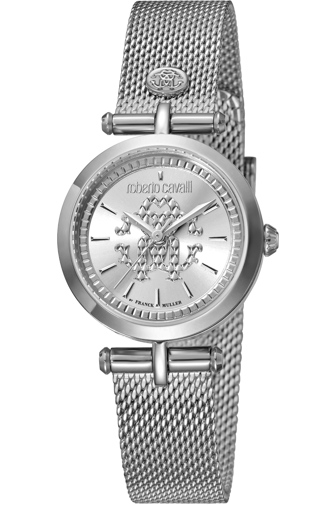 Roberto Cavalli by Franck Muller RV1L074M0056 strieborné dámske hodinky z nehrdzavejúcej ocele NEW