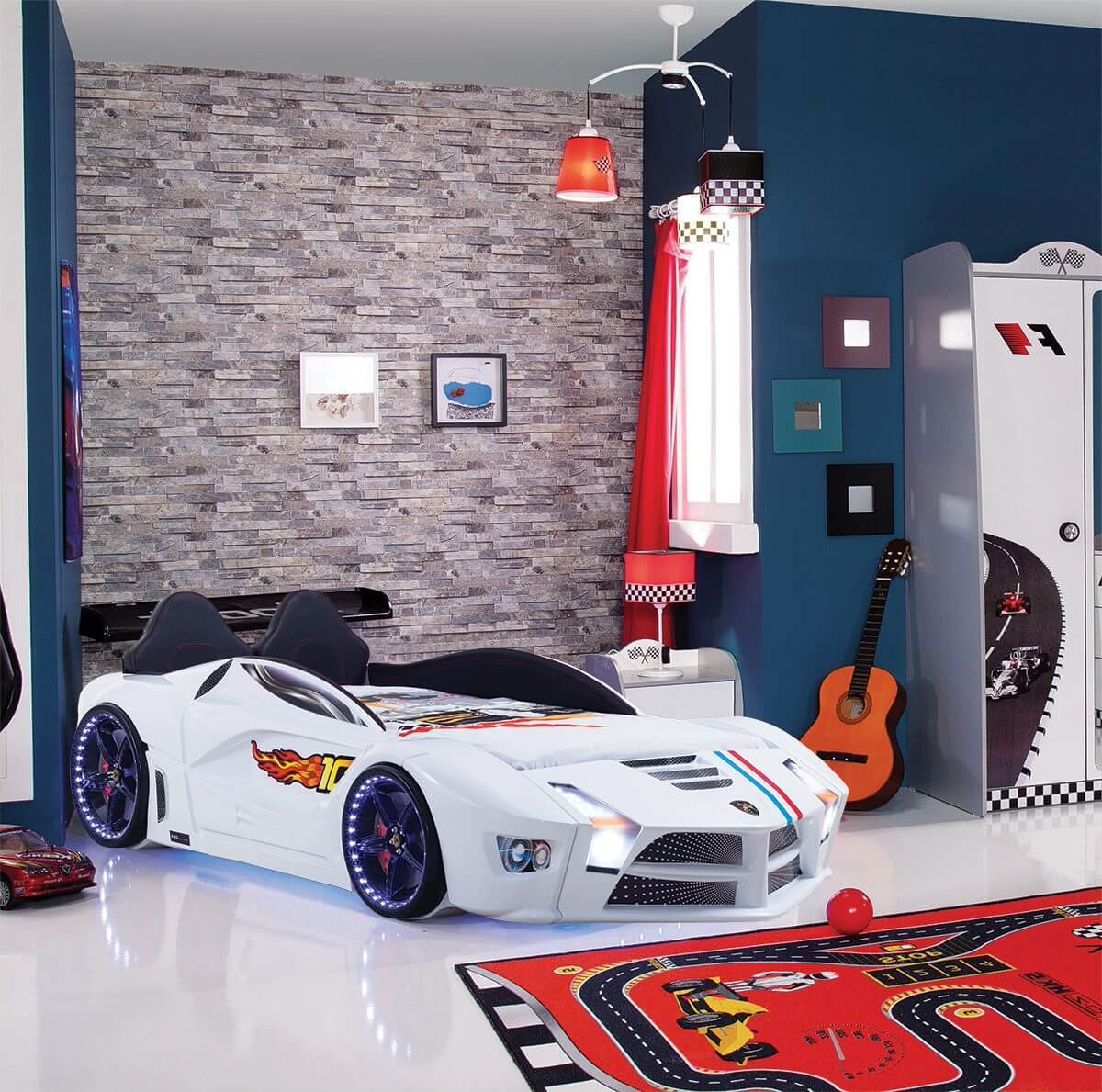 Autobett "Luxury Full" in Weiß