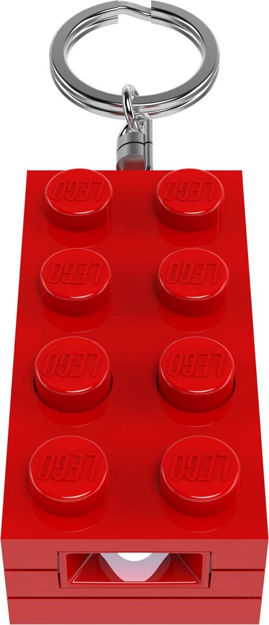 LEGO Taschenlampe 2x4 Stein rot Schlüsselanhänger