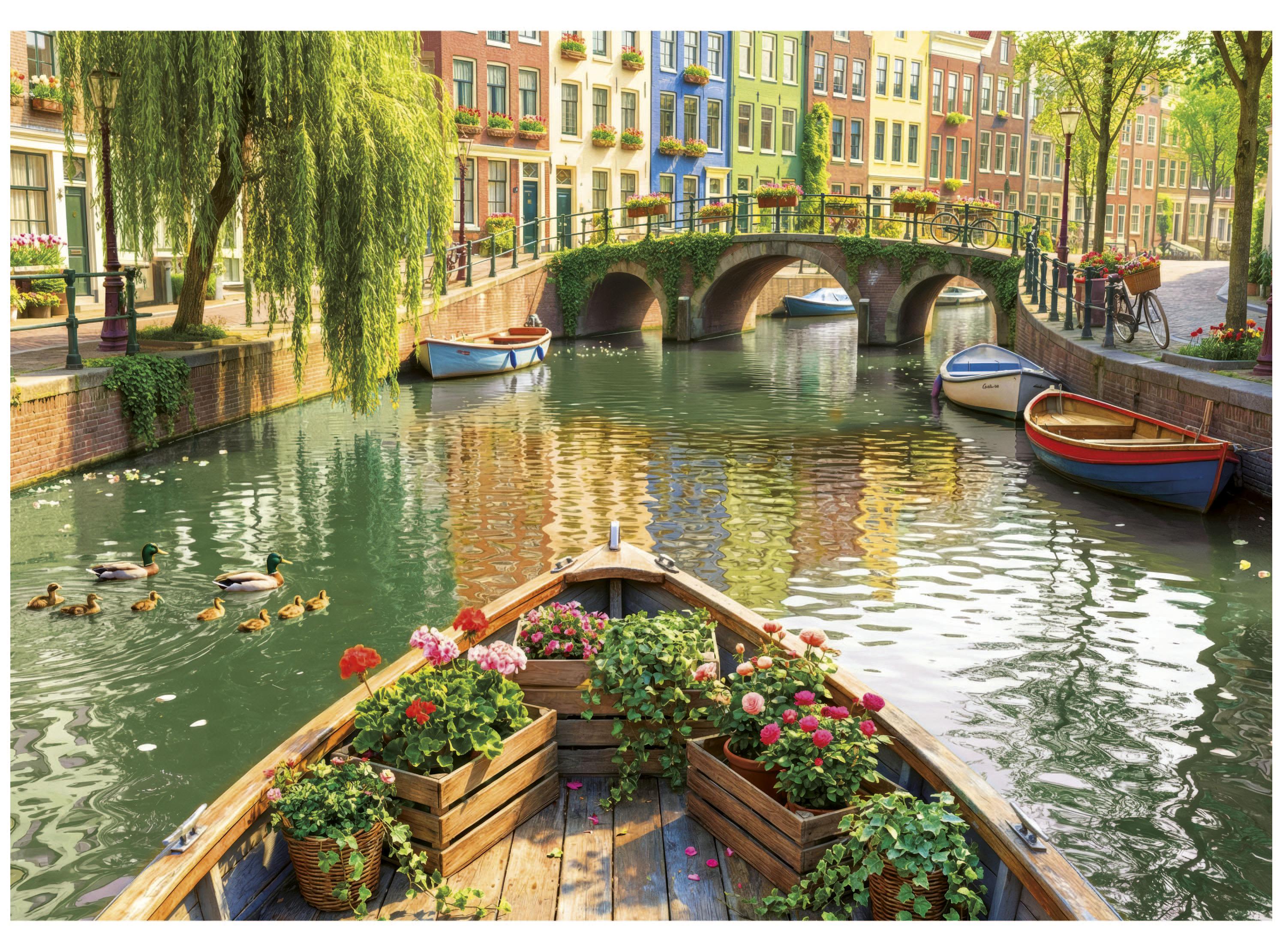 Educa Puzzle Amsterdam Bootsfahrt - 1000 Teile Puzzle Erwachsene 20563