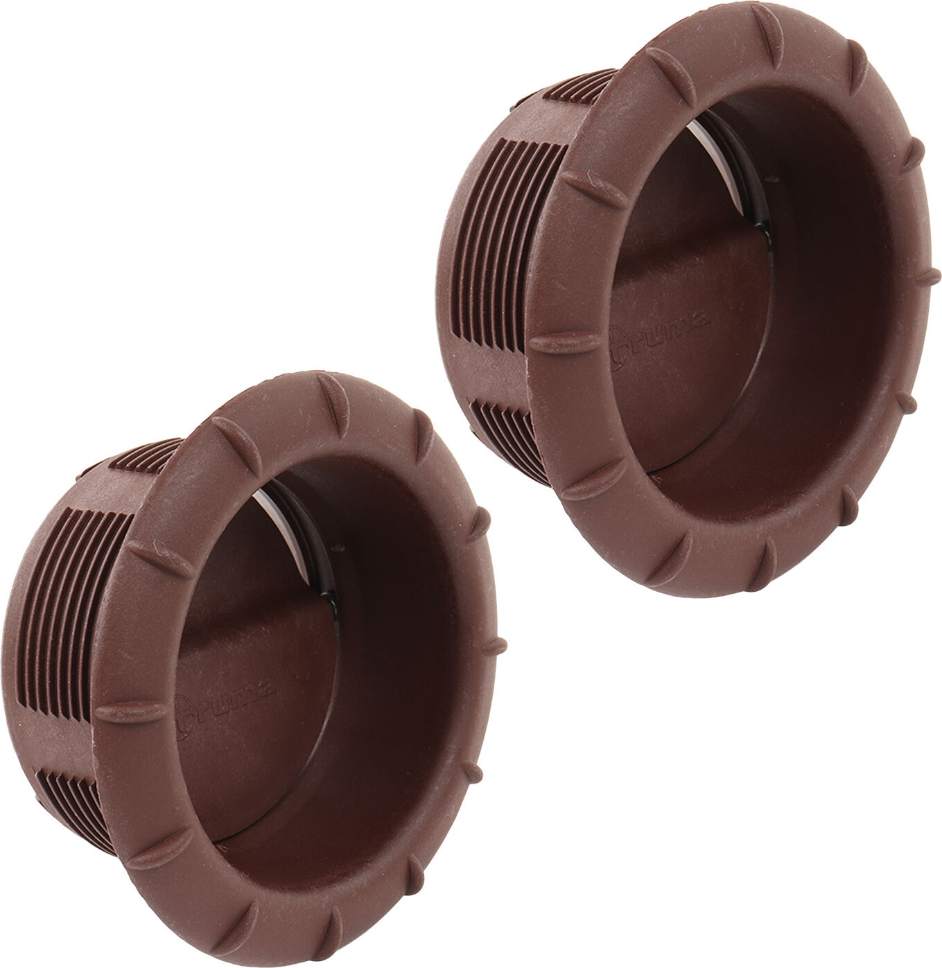 2x Endstück Warmluftaustritt Braun Truma für 65mm Warmluftrohre verschließbar 164816189