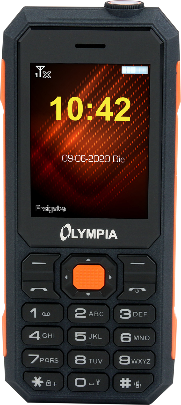 Mobilný telefón Olympia Active black/orange Outdoor