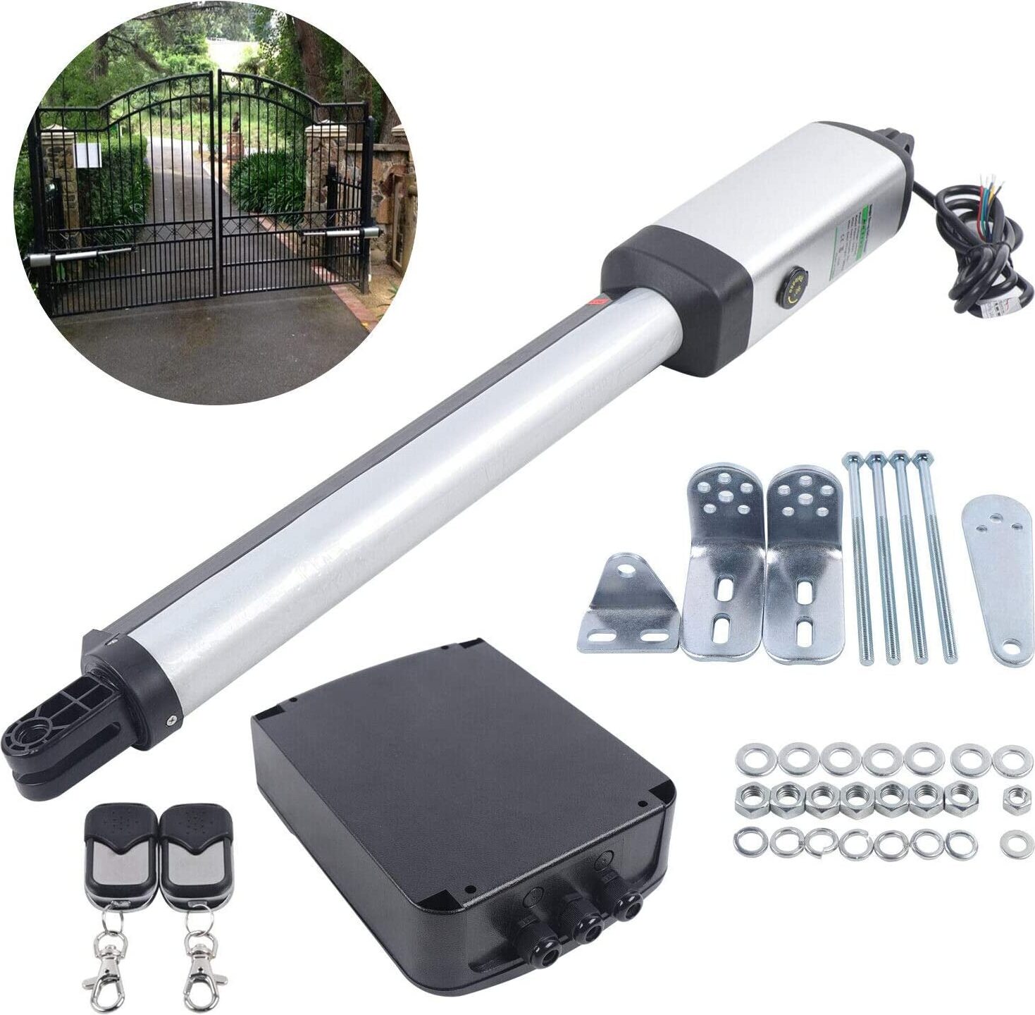 easybuy Schiebetorantrieb Toröffner mit Fernbedienung bis 300kg Flügeltorantrieb Torantrieb Drehtorantrieb Torantrieb 16mm/s 65666666996
