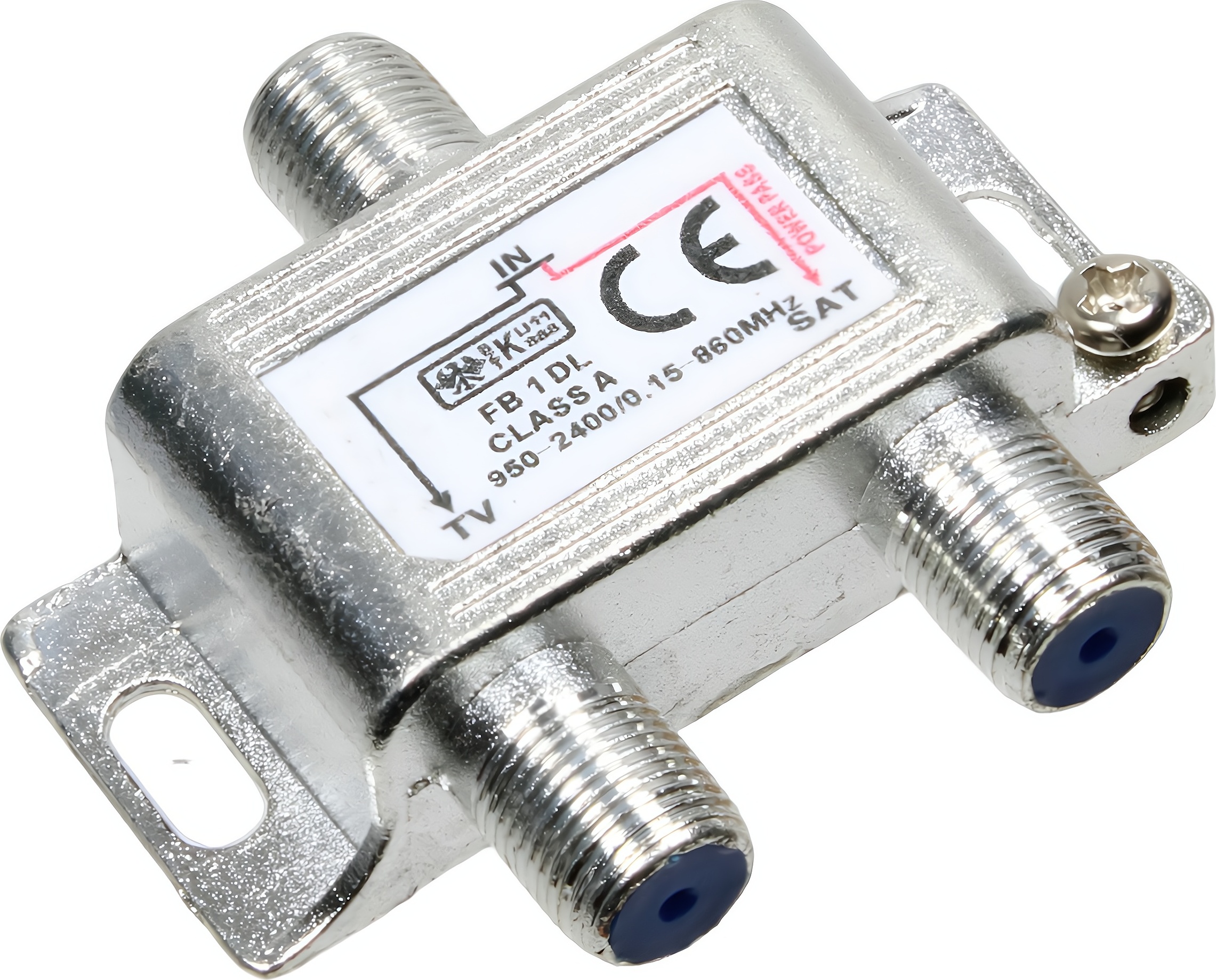 Transmedia Einschleusweiche; Eingang 1 = 950 2400 MHz, Eingang 2 = 0,15 860 MHz 100 dB, für Digital, FB 1 D