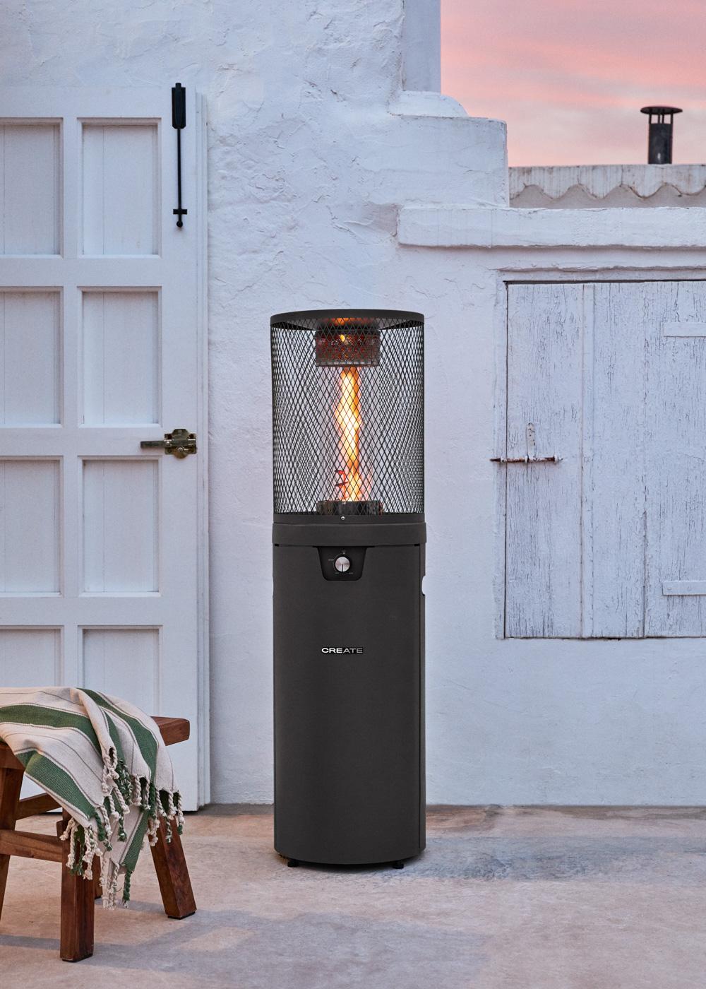 Create FIRE ROUND HEATER - 8kW Gasheizer für Terrassen und Außenbereiche